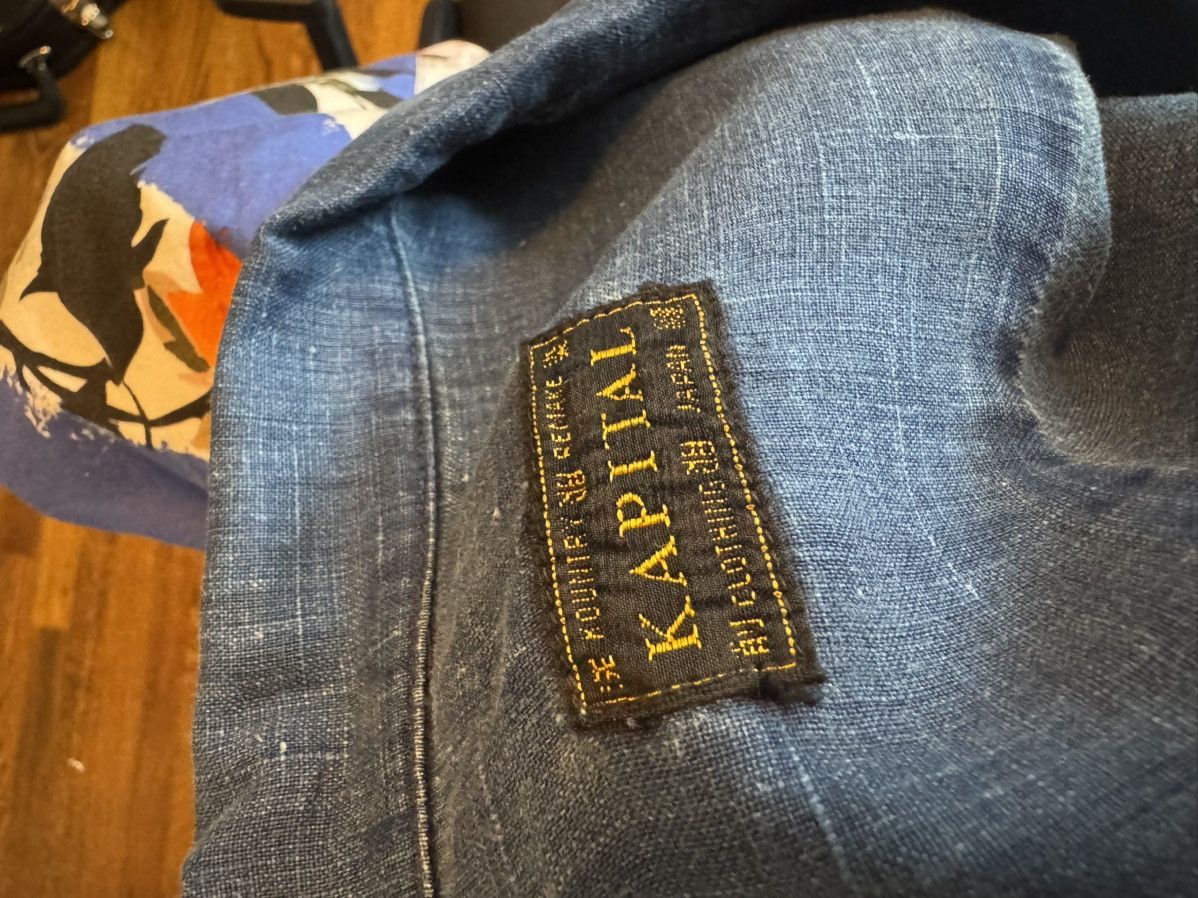 Kapital Kapital Thunder Sashiko Linen Aloha Shirt 'Indigo' Size US L / EU 52-54 / 3 - 3 Thumbnail
