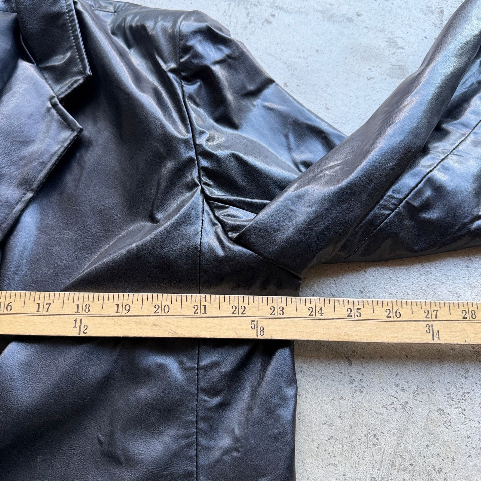 Other Vintage 90s Dumas Black Leather Blazer Jacket Minimalist Size ONE SIZE - 8 Thumbnail