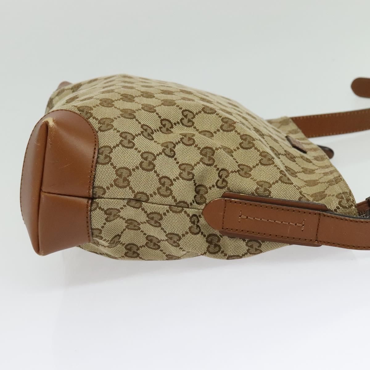 Gucci GUCCI GG Canvas Web Sherry Line Shoulder Bag Beige Gold Size ONE SIZE - 5 Thumbnail