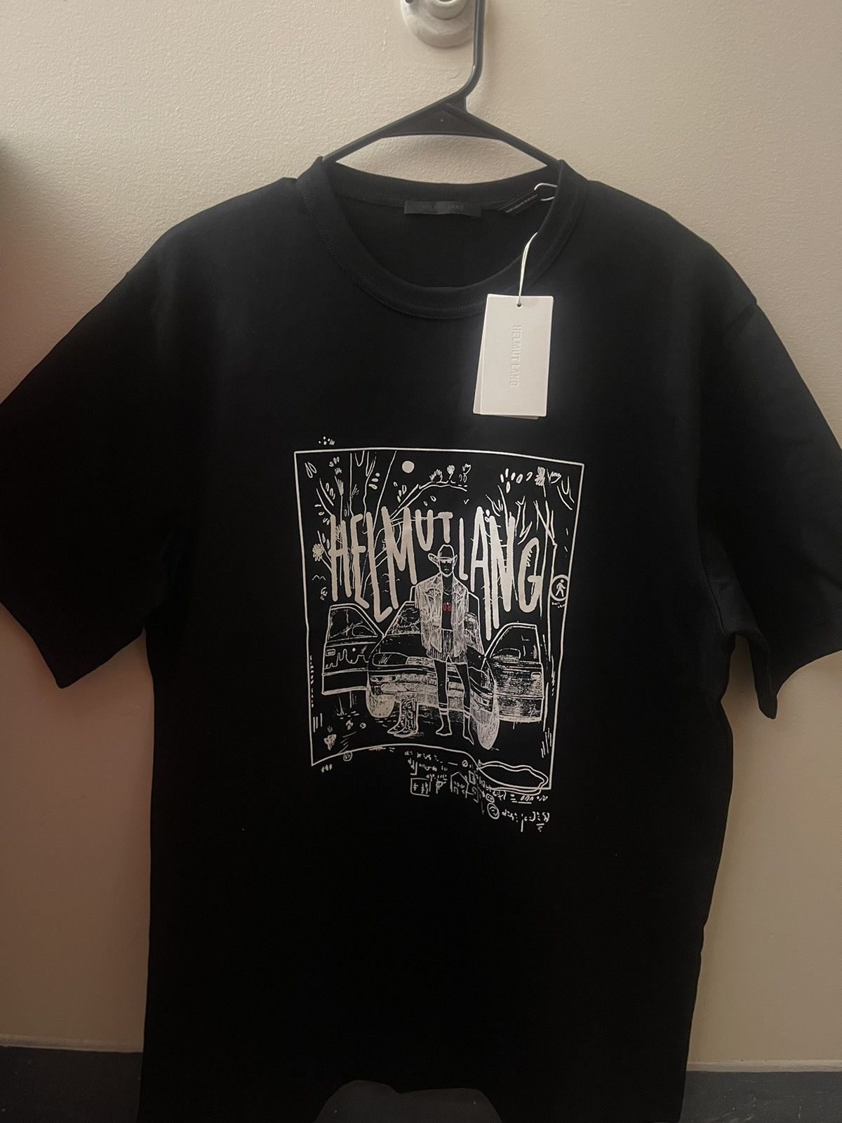 image of Helmut Lang Capsule Tee in Black, Men's (Size Large)