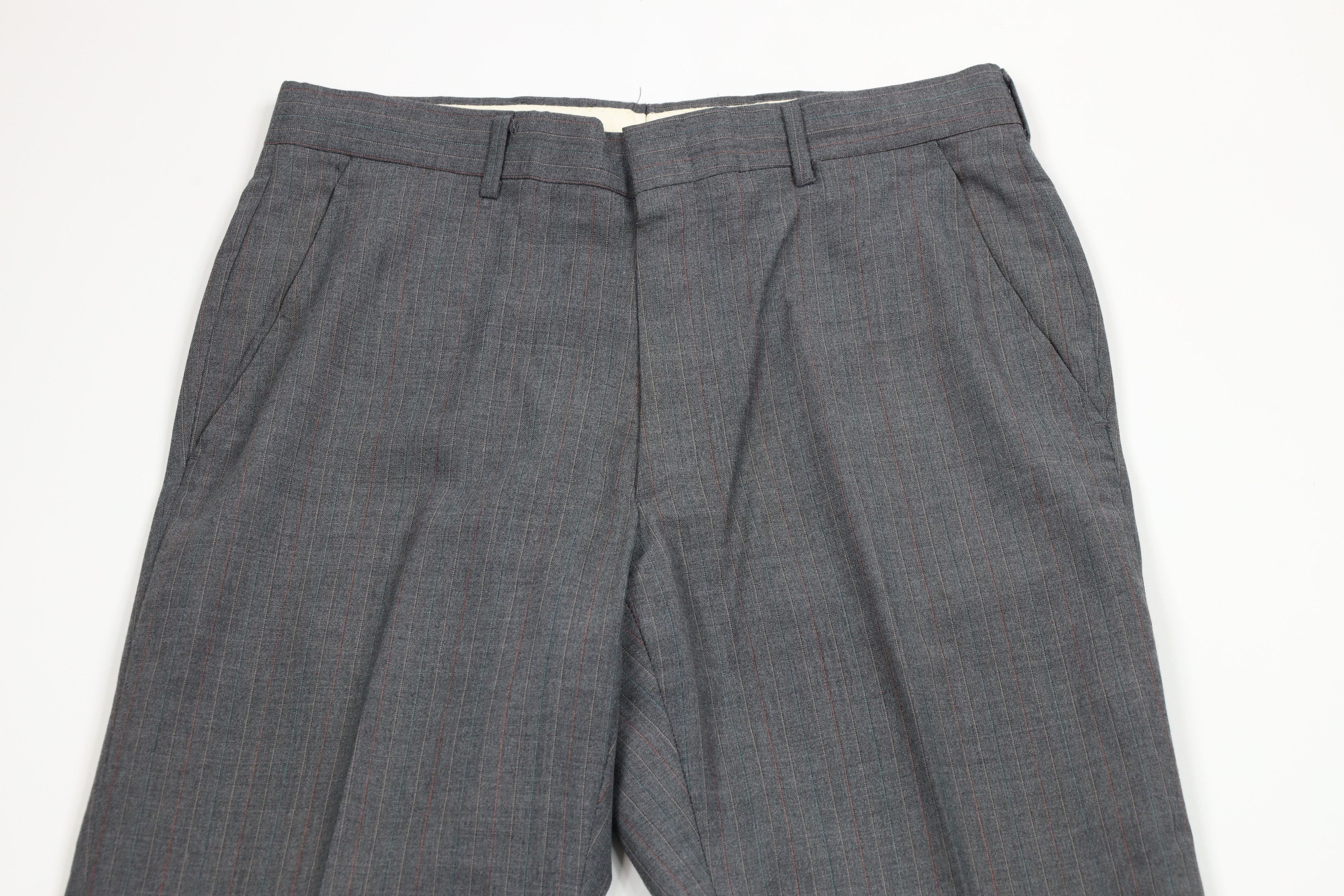 Vintage Vintage 70s Streetwear Rainbow Striped Wide Leg Chino Pants Size US 30 / EU 46 - 2 Thumbnail