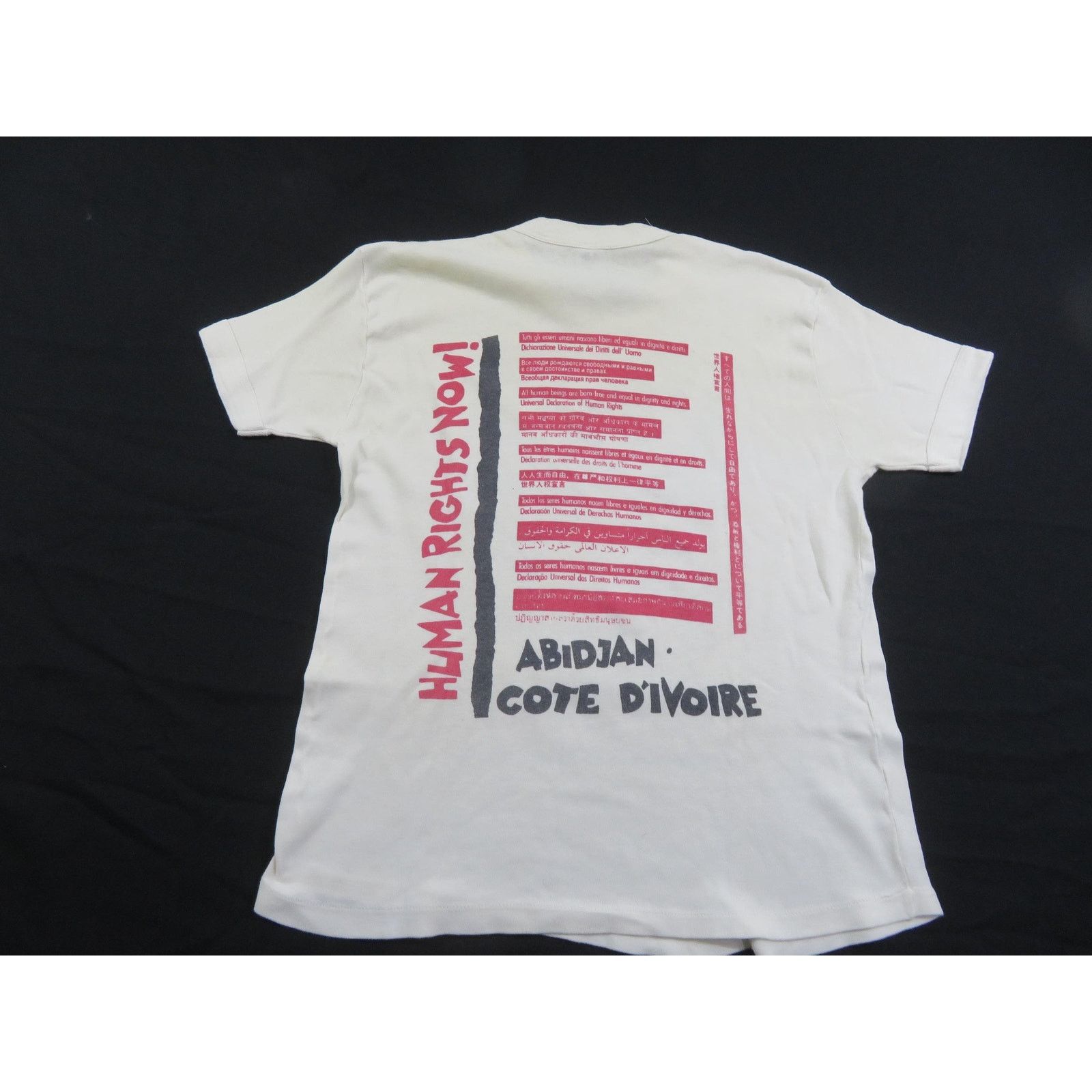 Other Human Rights Now Universal T-Shirt Double Sided Sz M 1980s Size US M / EU 48-50 / 2 - 3 Thumbnail