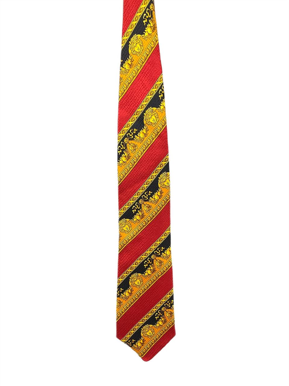 Versace Gianni Versace Medusa Baroque Monogram Multicolor Silk Tie Size ONE SIZE - 1 Thumbnail
