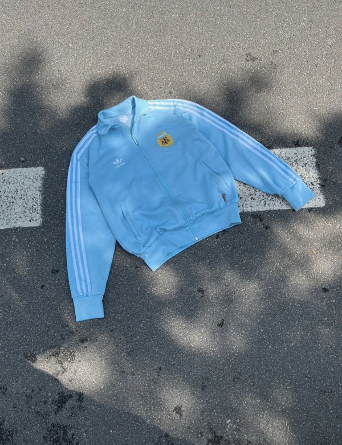 Vintage y2k jersey zip hoodie argentina adidas slippery