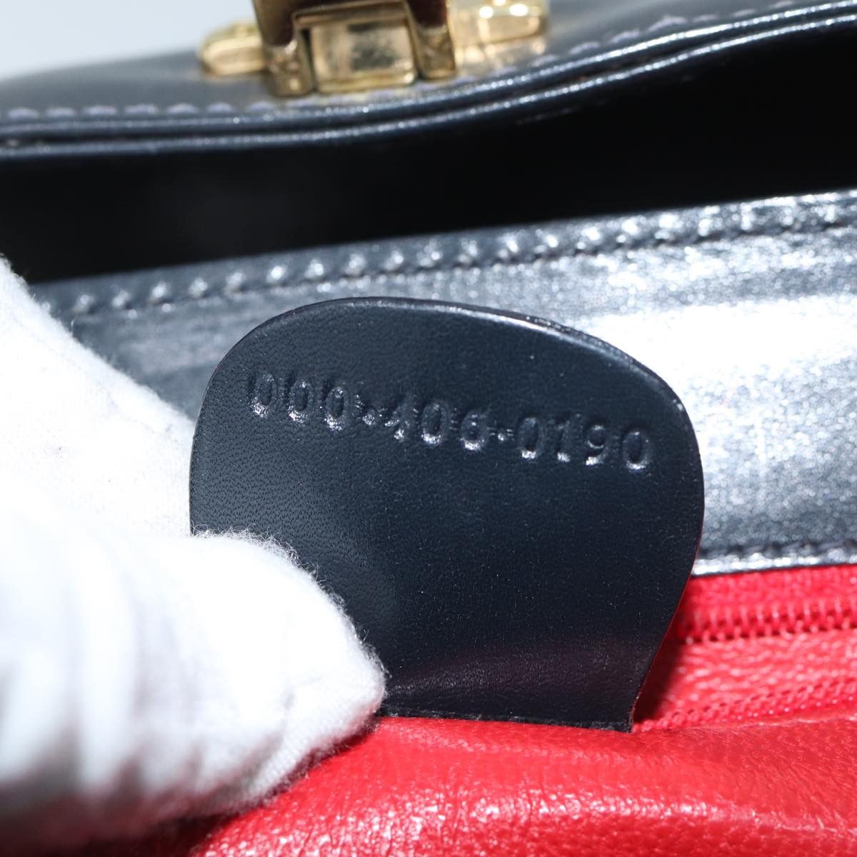 Gucci GUCCI Ready Lock Hand Bag Leather Navy 000 406 000 406 Size ONE SIZE - 12 Thumbnail