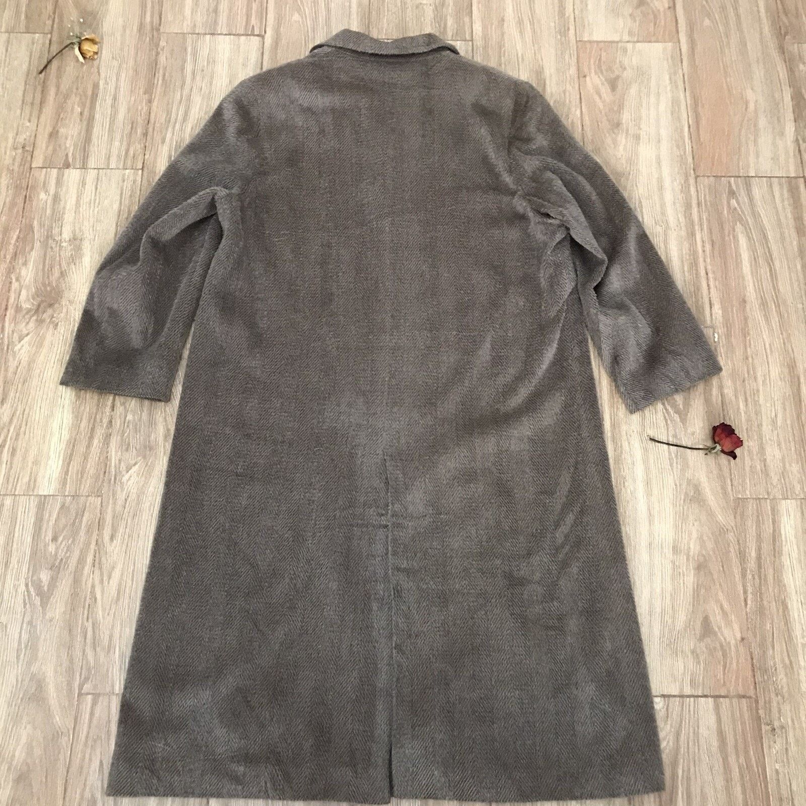 Burberry burberry's trench coat ALPACA WOOL tweed overcoat womens Size XL / US 12-14 / IT 48-50 - 6 Thumbnail
