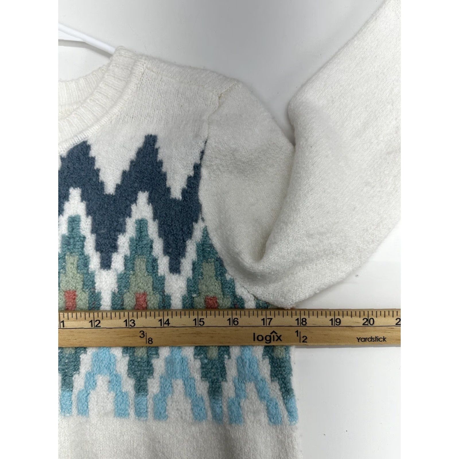 Talbots Talbots Sweater Shirt Women's Petite Small White Wool Blend Fiar Isle Soft Pullover Knit Crew Neck Regular Warm Casual Size S / US 4 / IT 40 - 7 Thumbnail
