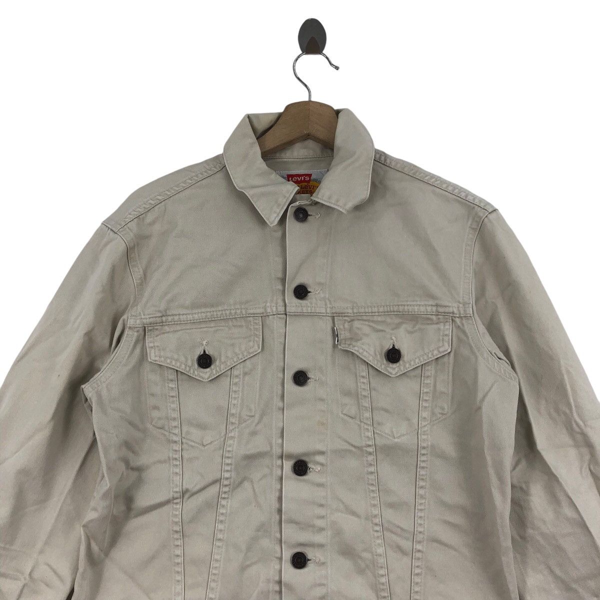 Levi's Vintage LEVIS Usa STRAUSS White Trucker Jacket Size S / US 4 / IT 40 - 2 Thumbnail