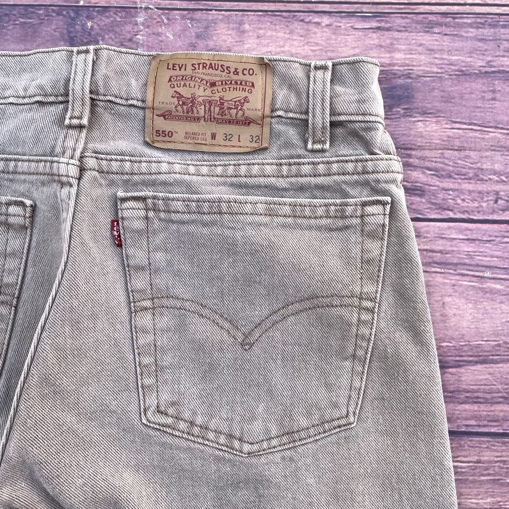 Levi's VINTAGE Levi's 550 Jeans Mens 32 USA Made 90s Medium Wash Straight Brown Denim Size US 32 / EU 48 - 3 Thumbnail