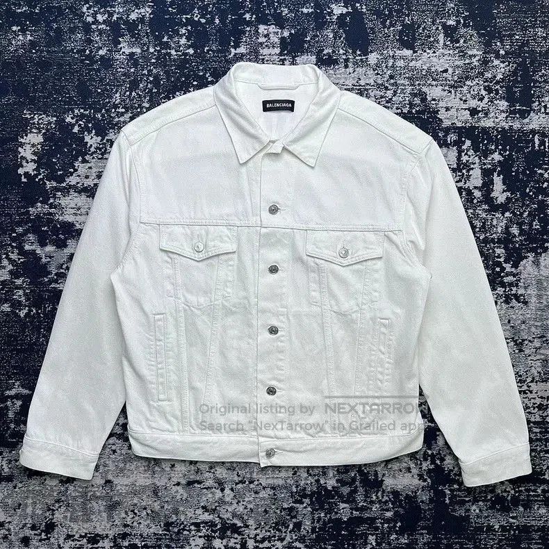 Balenciaga Balenciaga Back Logo Stonewash Denim Jacket. Size US L / EU 52-54 / 3 - 2 Thumbnail
