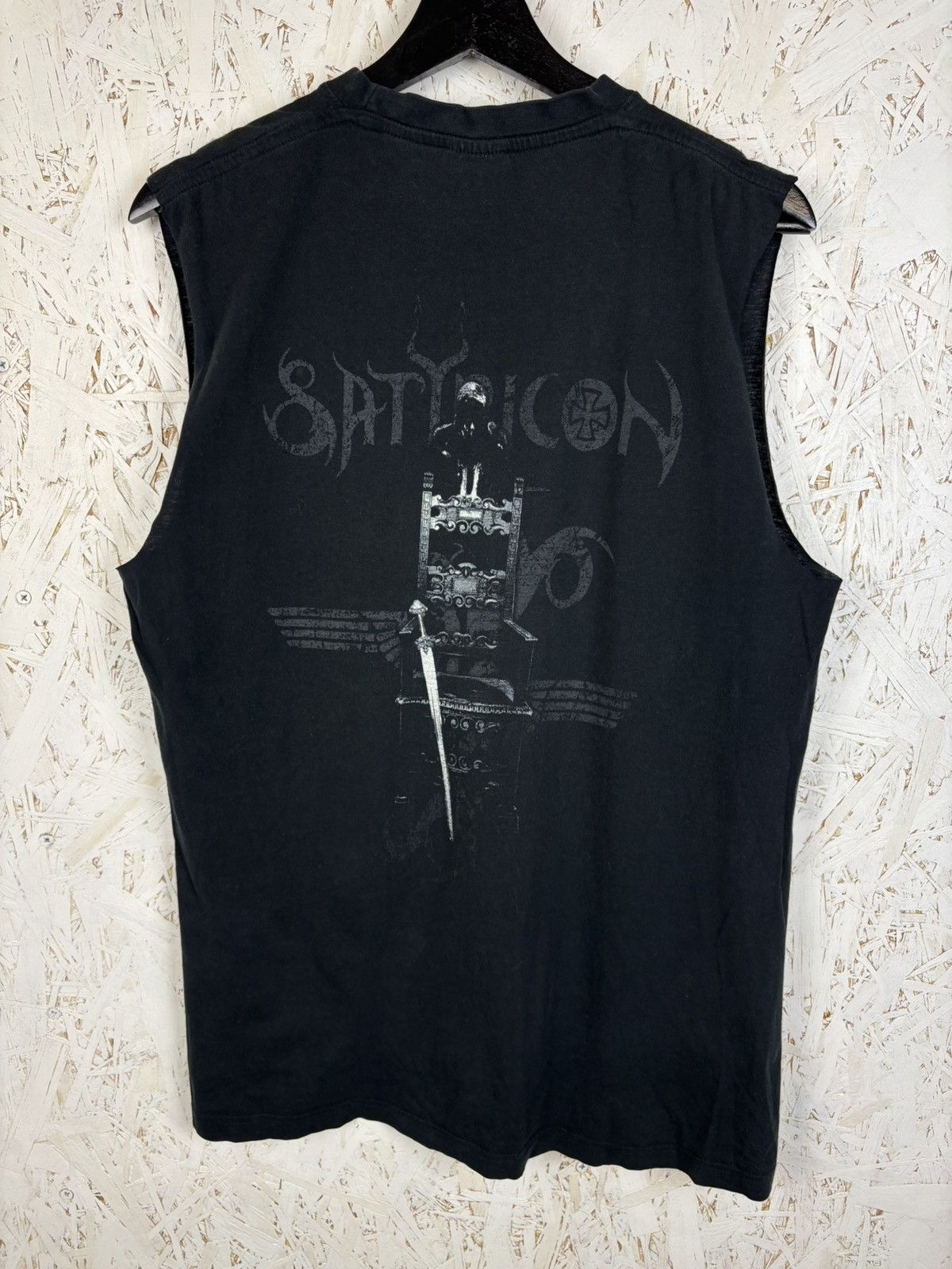 Band Tees Vintage Satyricon Nemesis Divina Black Metal Band Sleeveless Size US L / EU 52-54 / 3 - 7 Thumbnail