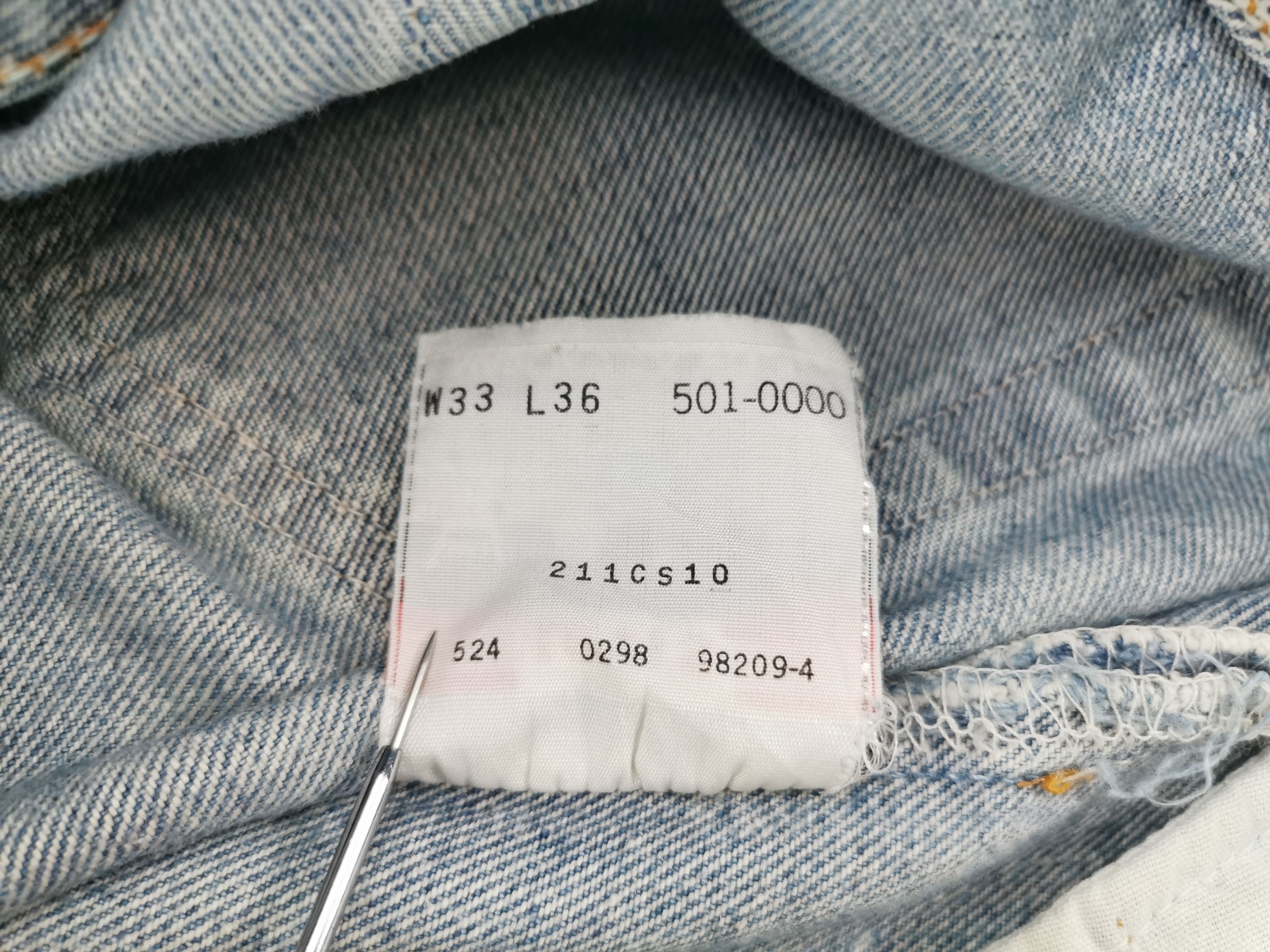 Levi's Distressed Vintage 90s Levis Lot 501 Denim Made In USA Size US 33 - 8 Thumbnail