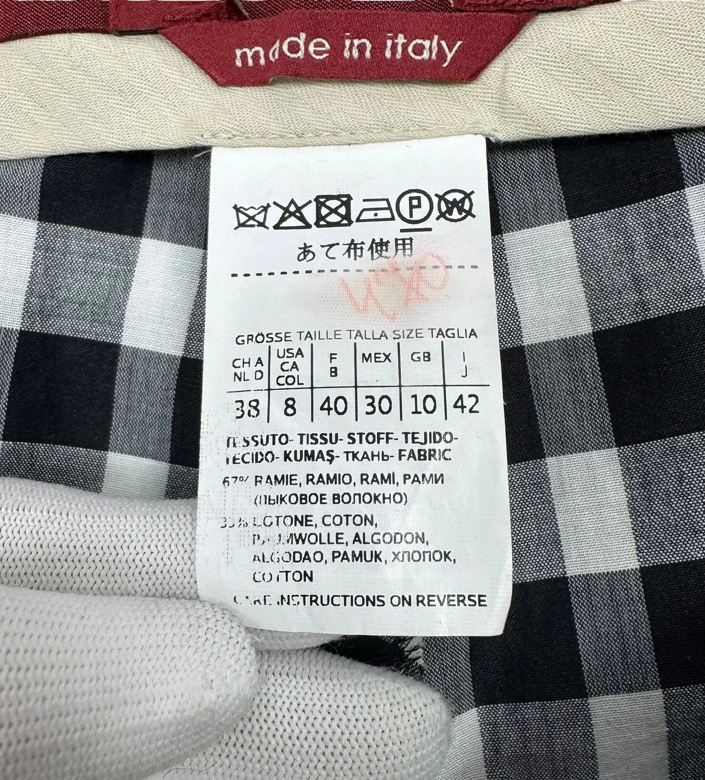 Max Mara Max Mara Plaid Pants Crop Rami Cotton size UK10 US8 Size 32" / US 10 / IT 46 - 12 Thumbnail