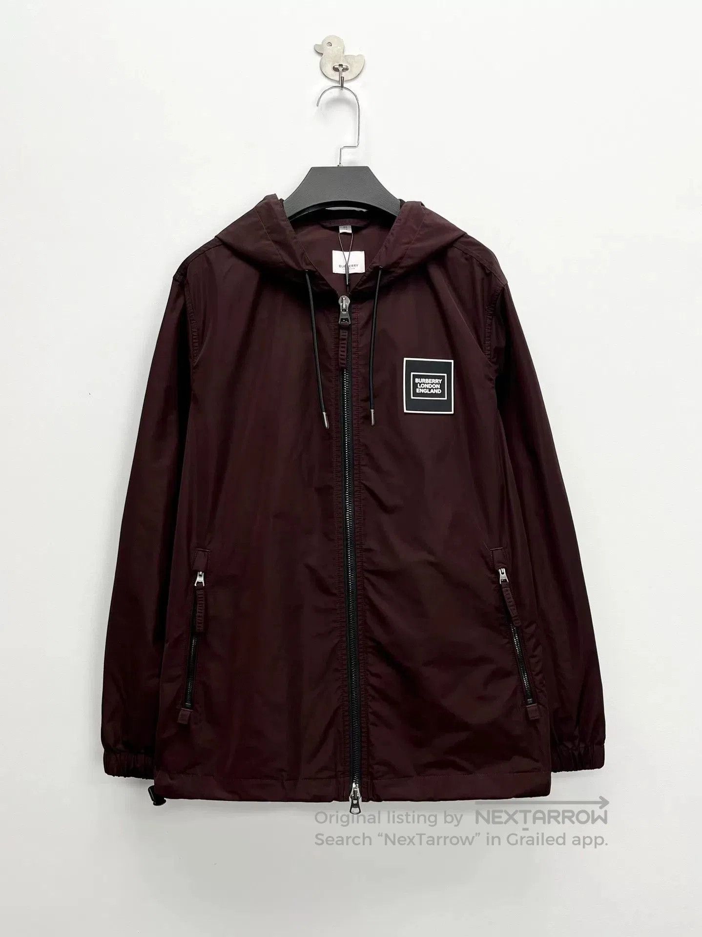 Burberry Burberry Bordeaux Red Hooded Zip Jacket. Size XS / US 0-2 / IT 36-38 - 1 Thumbnail