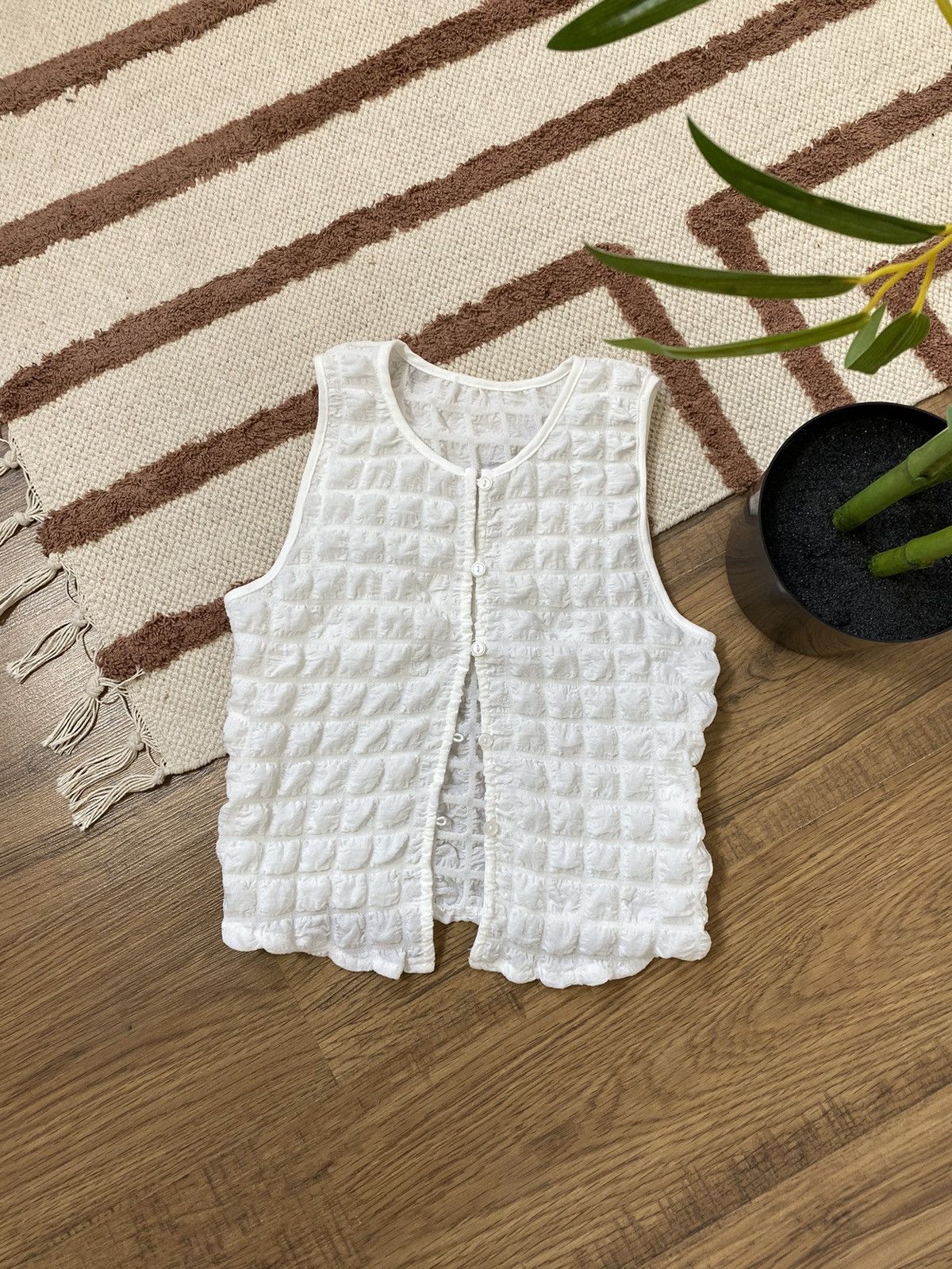 Vintage SHIBORI SPIDER QUILTED POPCORN DOUBLET STYLE TANK TOP Size XS / US 0-2 / IT 36-38 - 1 Thumbnail