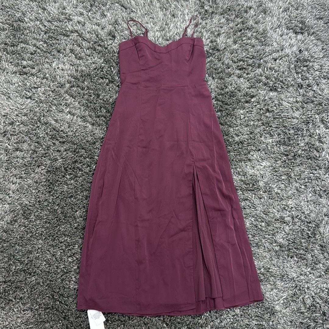 Abercrombie & Fitch Abercrombie & Fitch Camille Midi Dress Dark Purple, Size M Size M / US 6-8 / IT 42-44 - 2 Thumbnail