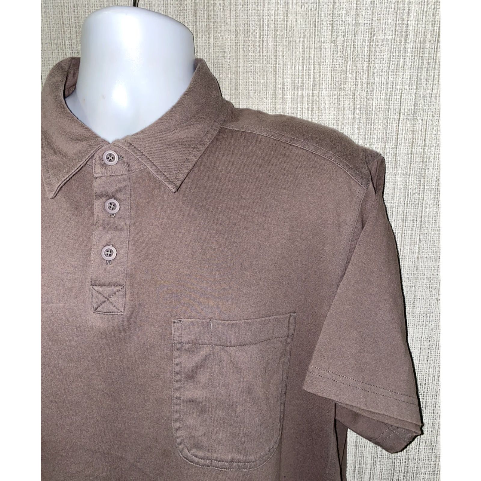 CO Duluth Trading Co Polo Shirt Mens Brown Short Sleeve Golf XL Regular Solid Cotton/Polyester Shirt Size US XL / EU 56 / 4 - 2 Thumbnail