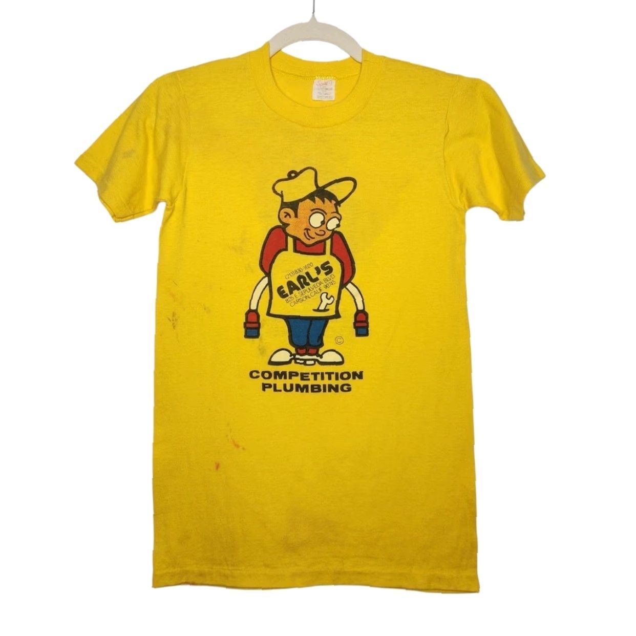 Doublet VINTAGE 70s Earls Plumbing California Double Sided Single Stitch Shirt Small Size US S / EU 44-46 / 1 - 2 Thumbnail