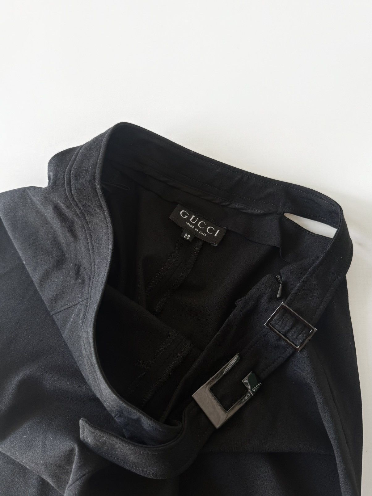 Gucci Gucci Black Wool Pants G Buckle Design Size 26" / US 2 / IT 38 - 5 Thumbnail