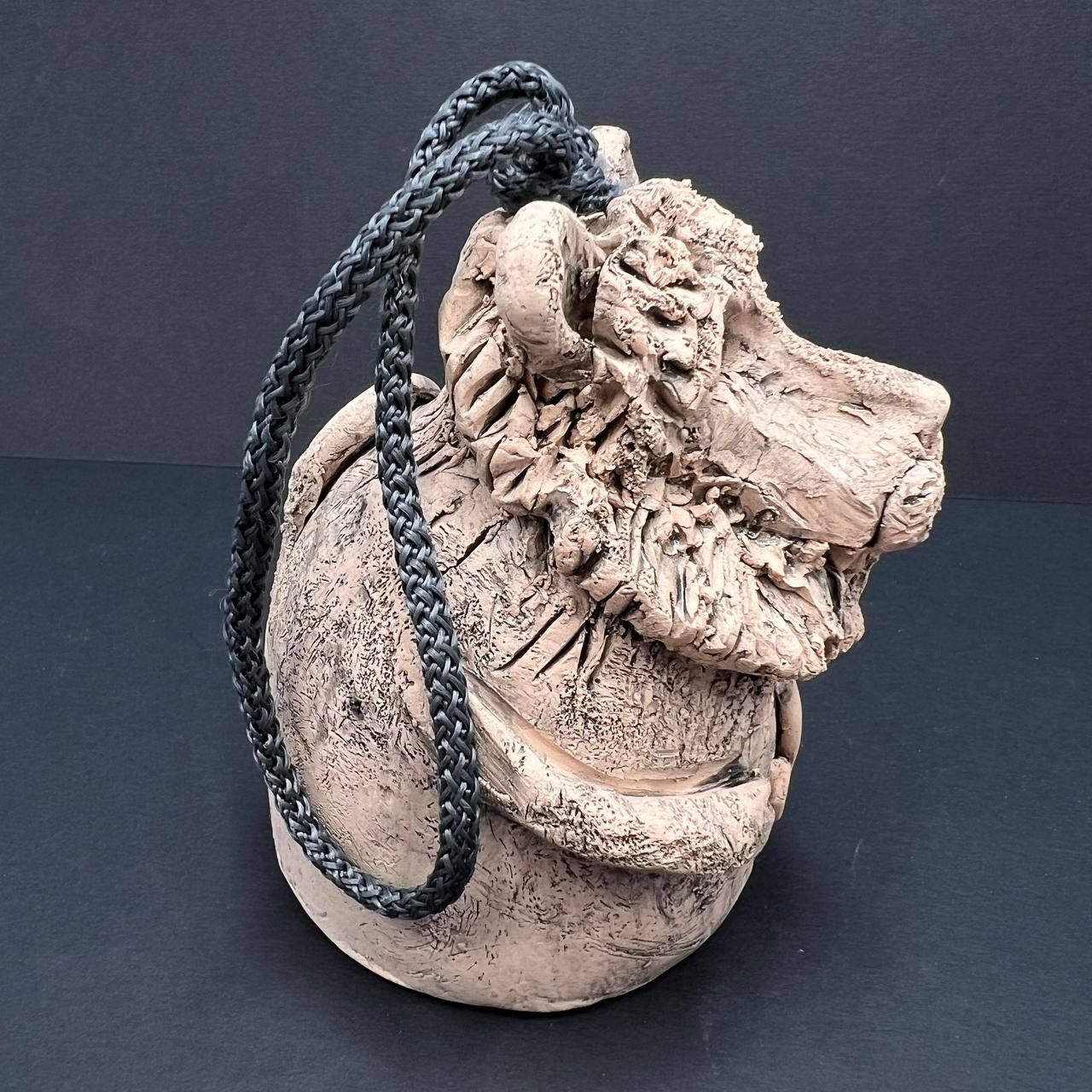 Vintage Handmade Ceramic Statue Lion Bell Leo Zodiac Sign Pottery Size ONE SIZE - 6 Thumbnail