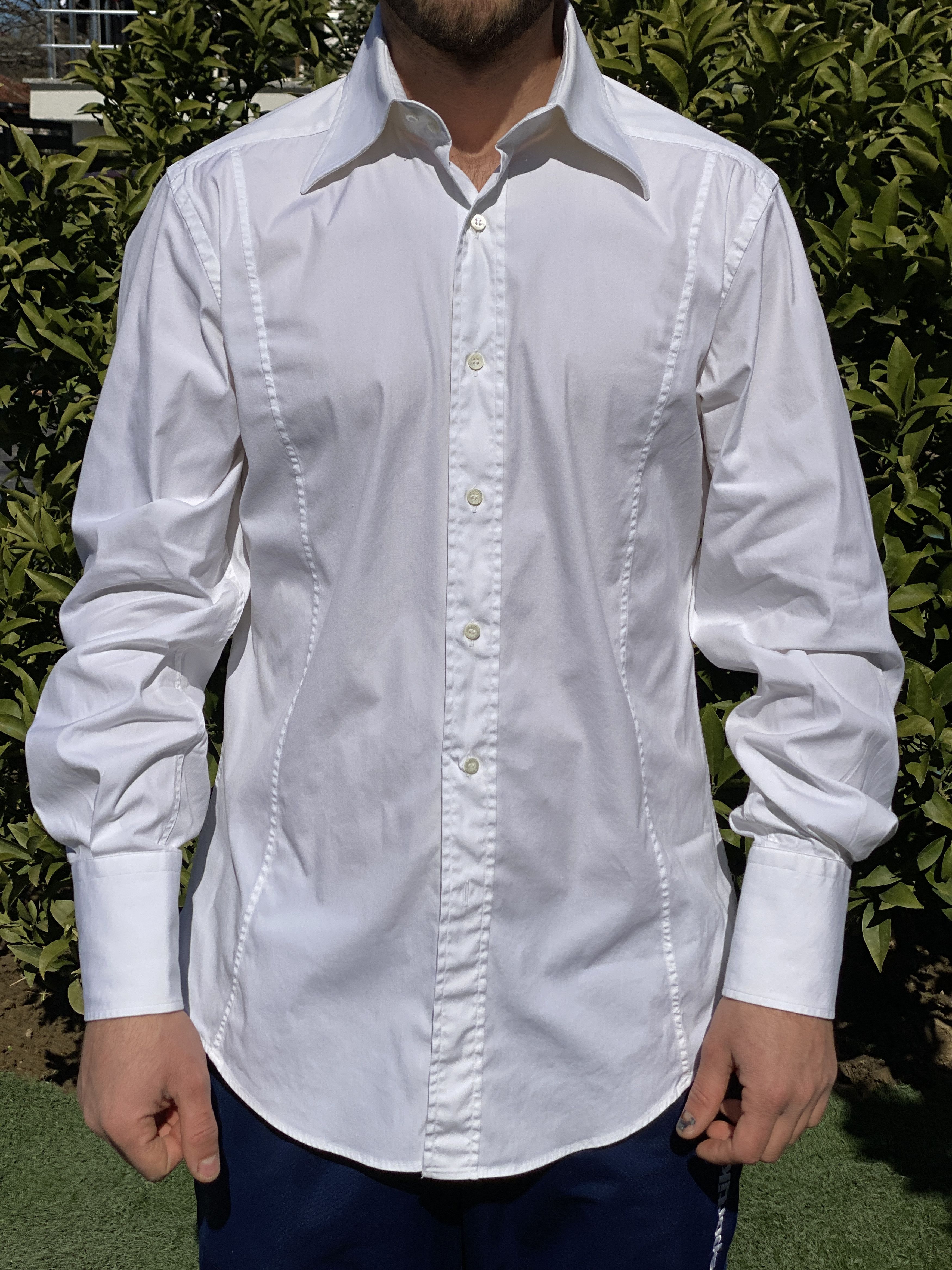 Gucci Royal Fit Gucci Dress Shirt French Cuff Chemise Sz 42 16 1/2 Size US L / EU 52-54 / 3 - 13 Thumbnail