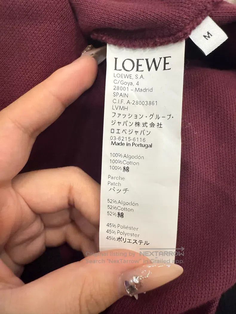 Loewe Loewe Burgundy Short Sleeve Polo Shirt Size M / US 6-8 / IT 42-44 - 4 Thumbnail