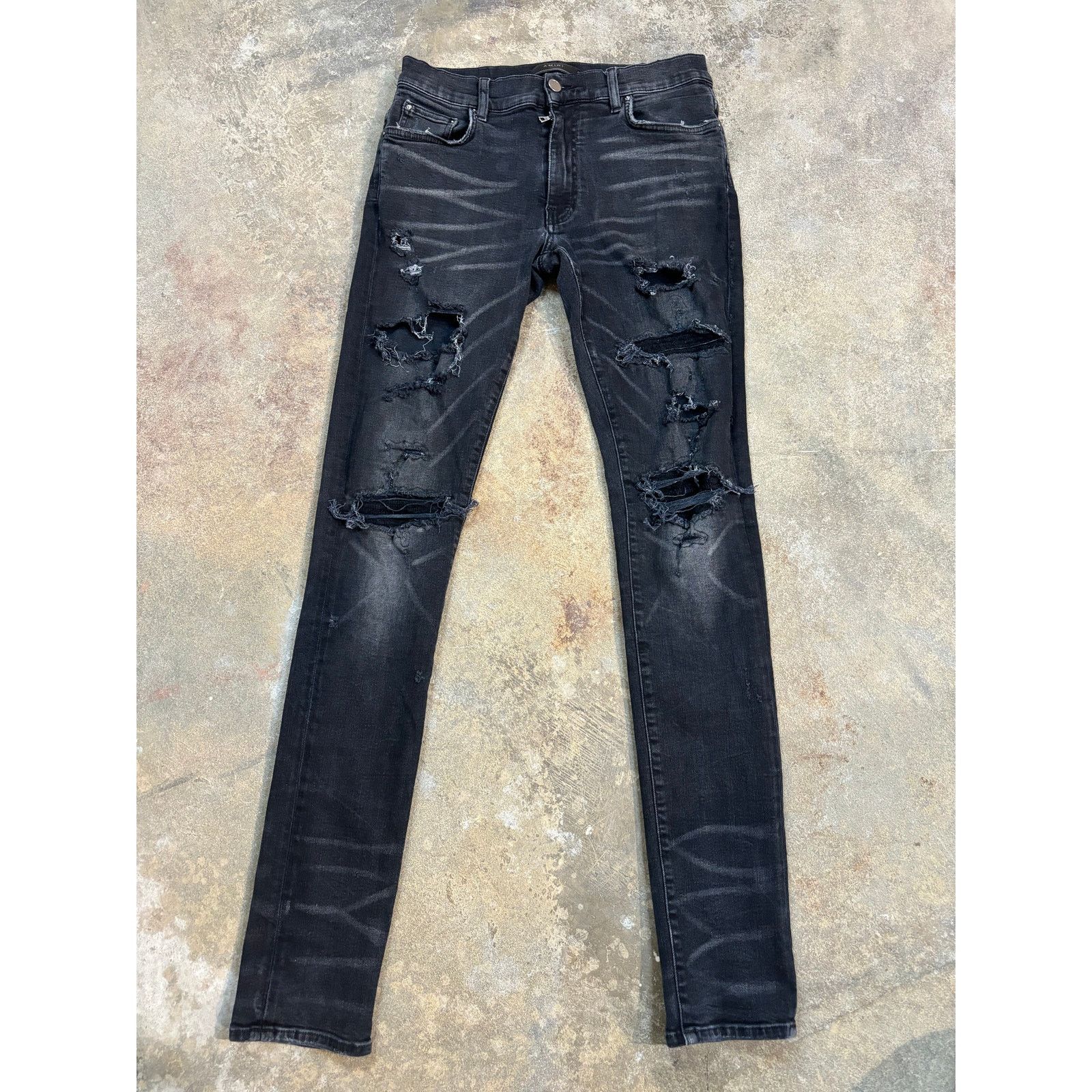 Amiri Amiri Jeans Black Wool Patch Used 31 | Grailed