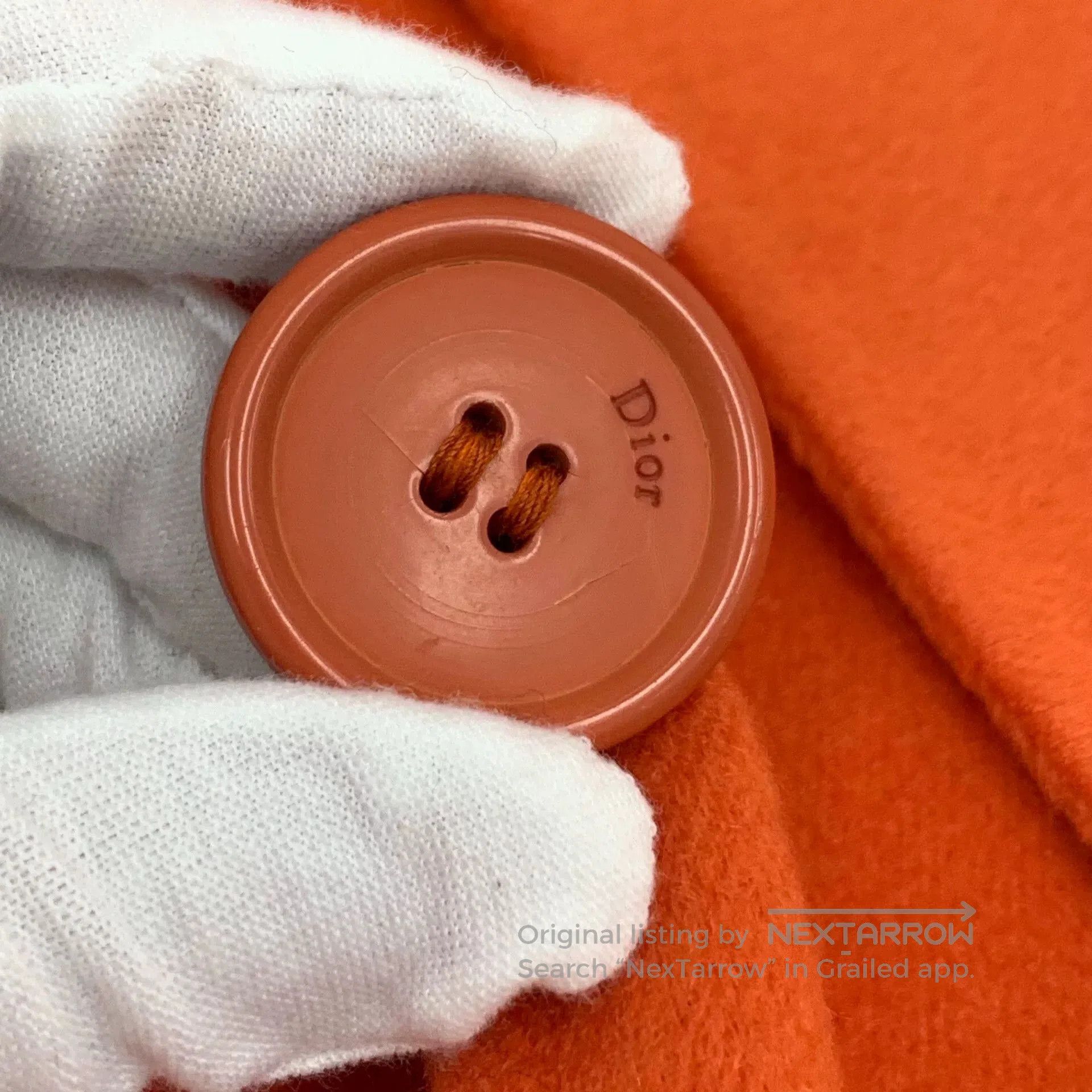 Dior Dior Orange Cashmere Single-Breasted Coat. Size S / US 4 / IT 40 - 7 Thumbnail