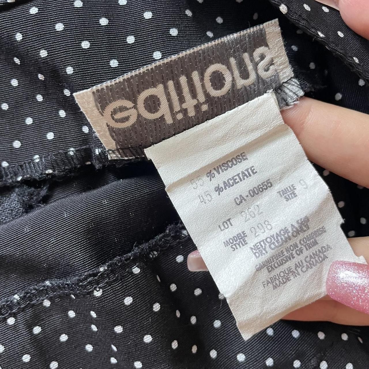 Vintage Vintage 90s Polka Dot Midi Skirt Size 27" / US 4 / IT 40 - 3 Thumbnail