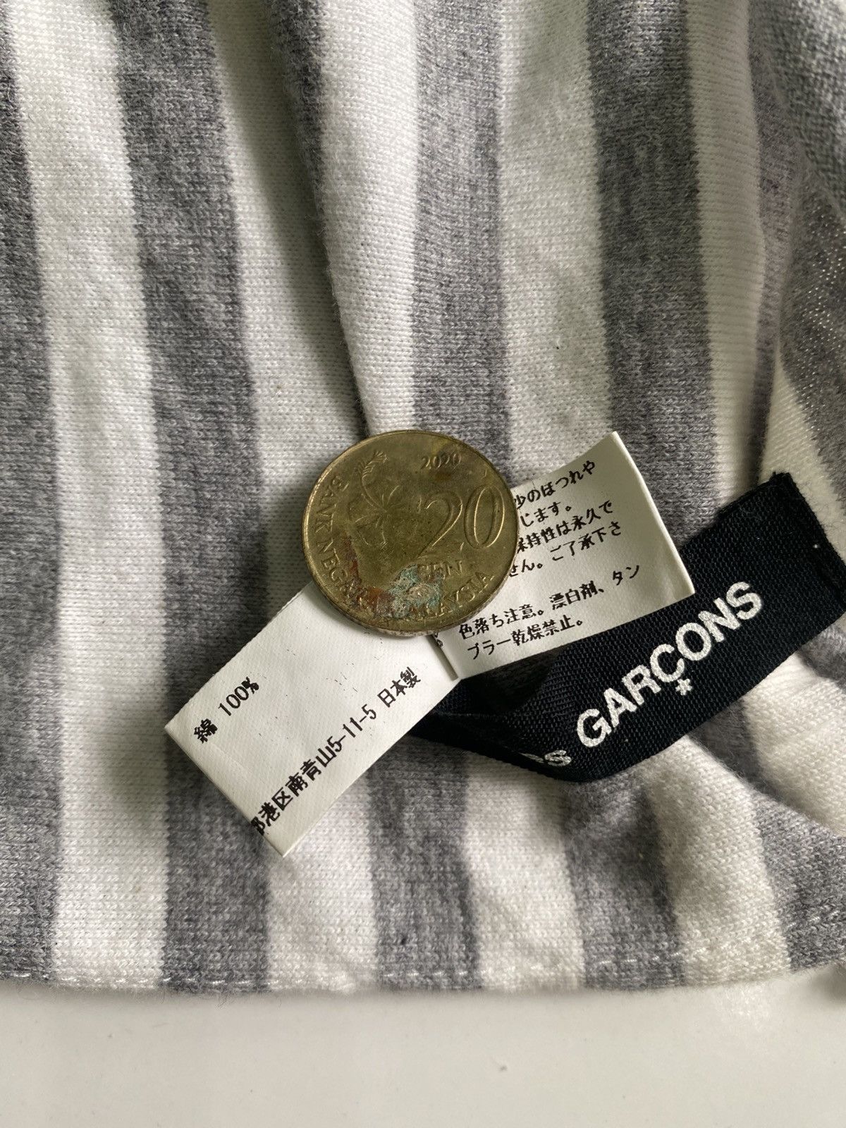 CDG by Comme des Garcons Printed Stripe Stole Grey white CDG CDG CDG Size ONE SIZE - 6 Thumbnail