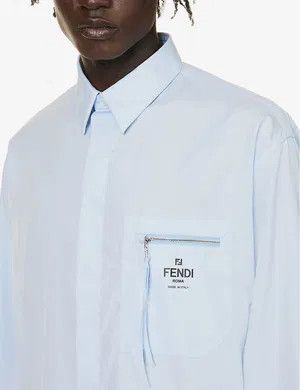 Fendi o1loc1c0824 Shirt in Blue Size US S / EU 44-46 / 1 - 6 Thumbnail
