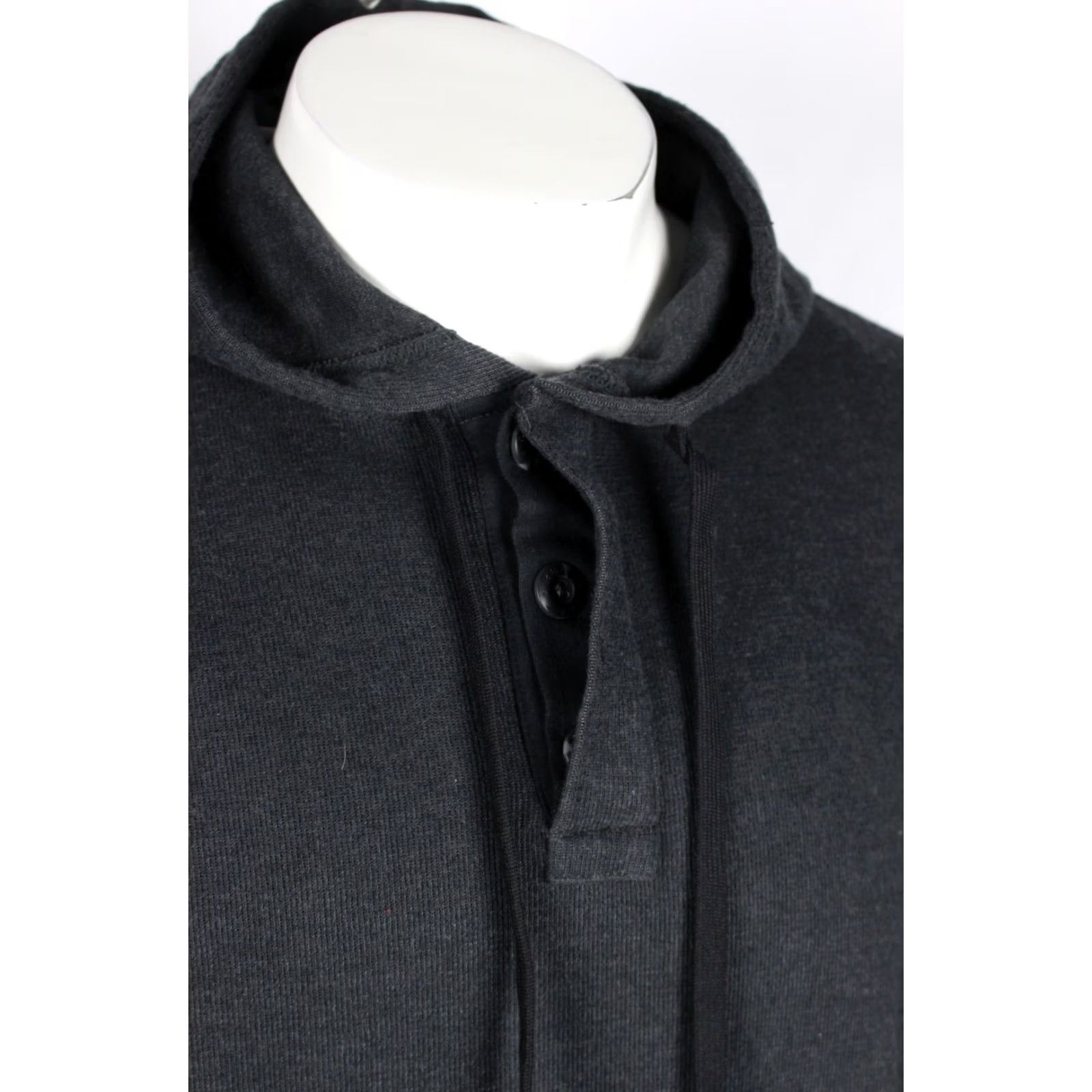 REEF Reef Men's Hoodie Sweatshirt Henley Size L Black Caviar Size US L / EU 52-54 / 3 - 6 Thumbnail