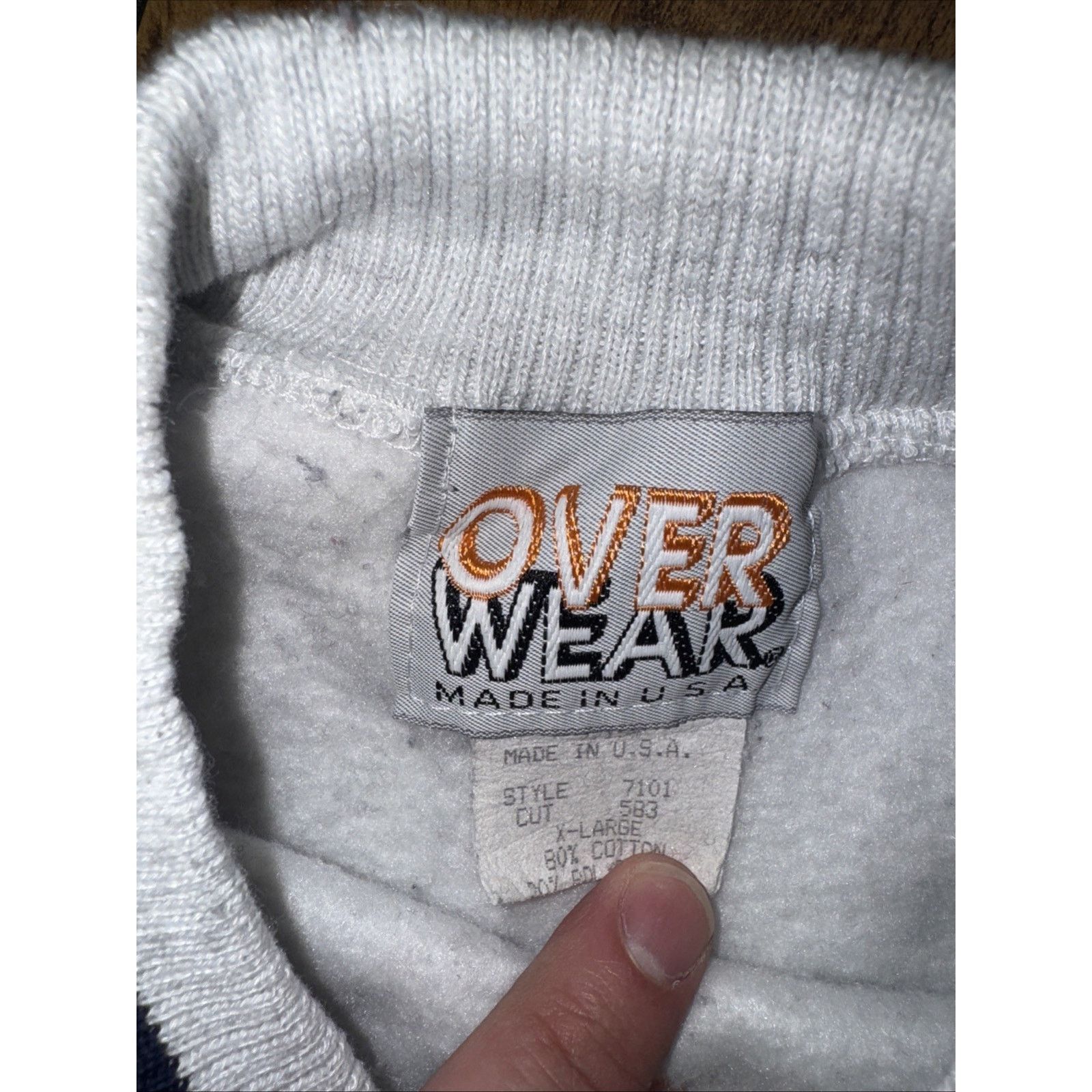 Vintage Vintage Over Wear Crewneck Sweater Grey XL Made In USA 24x28 Size US XL / EU 56 / 4 - 4 Thumbnail