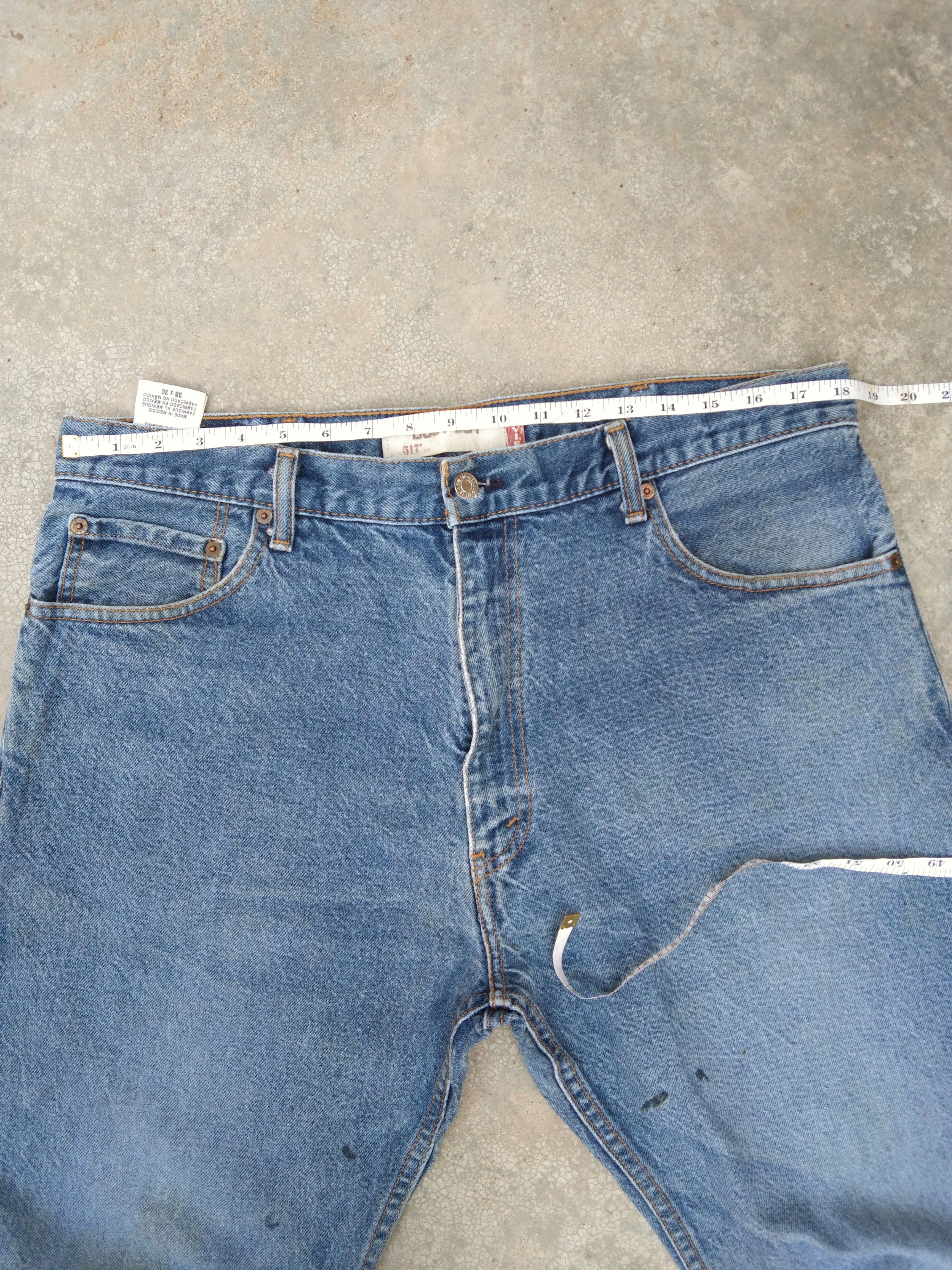Levi's Vintage Levi's 517 Boot Cut Distressed Jeans 36x31 Size US 36 / EU 52 - 6 Thumbnail