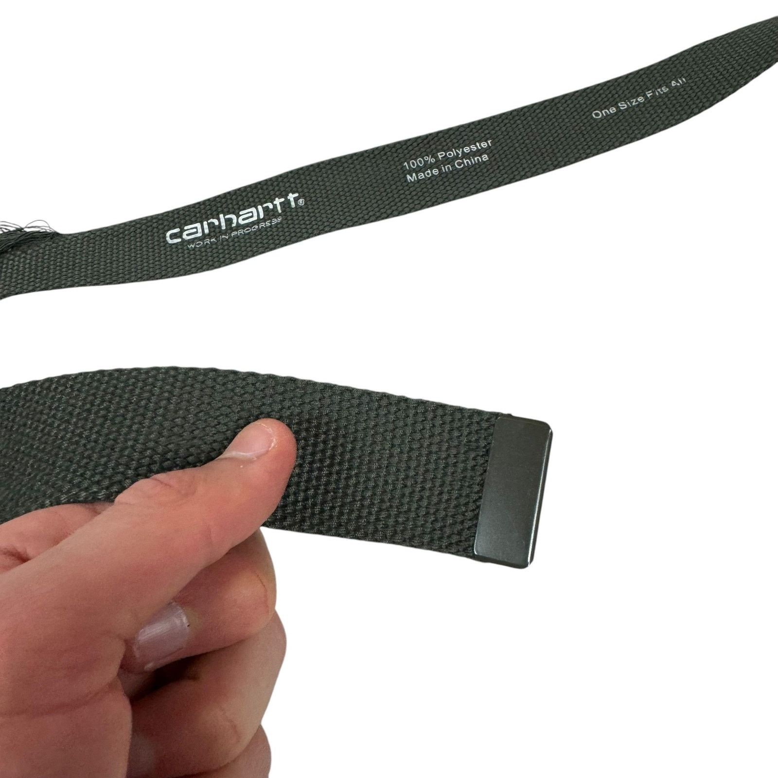 Carhartt Carhartt WIP Men's Script Tonal Clip Belt Chrome One Size Size ONE SIZE - 4 Thumbnail