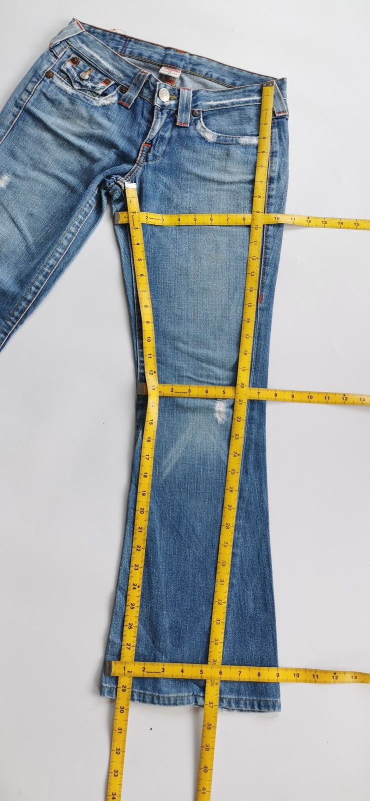 True Religion True Religion Bootcut Joey Light Blue Jeans Size 29" - 9 Thumbnail