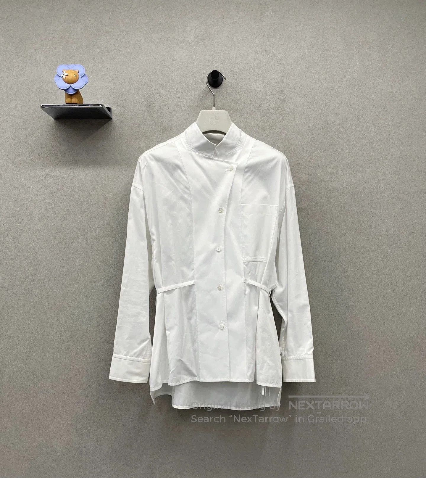 Hermes Hermes White Stand Collar Shirt. Size US S / EU 44-46 / 1 - 2 Thumbnail