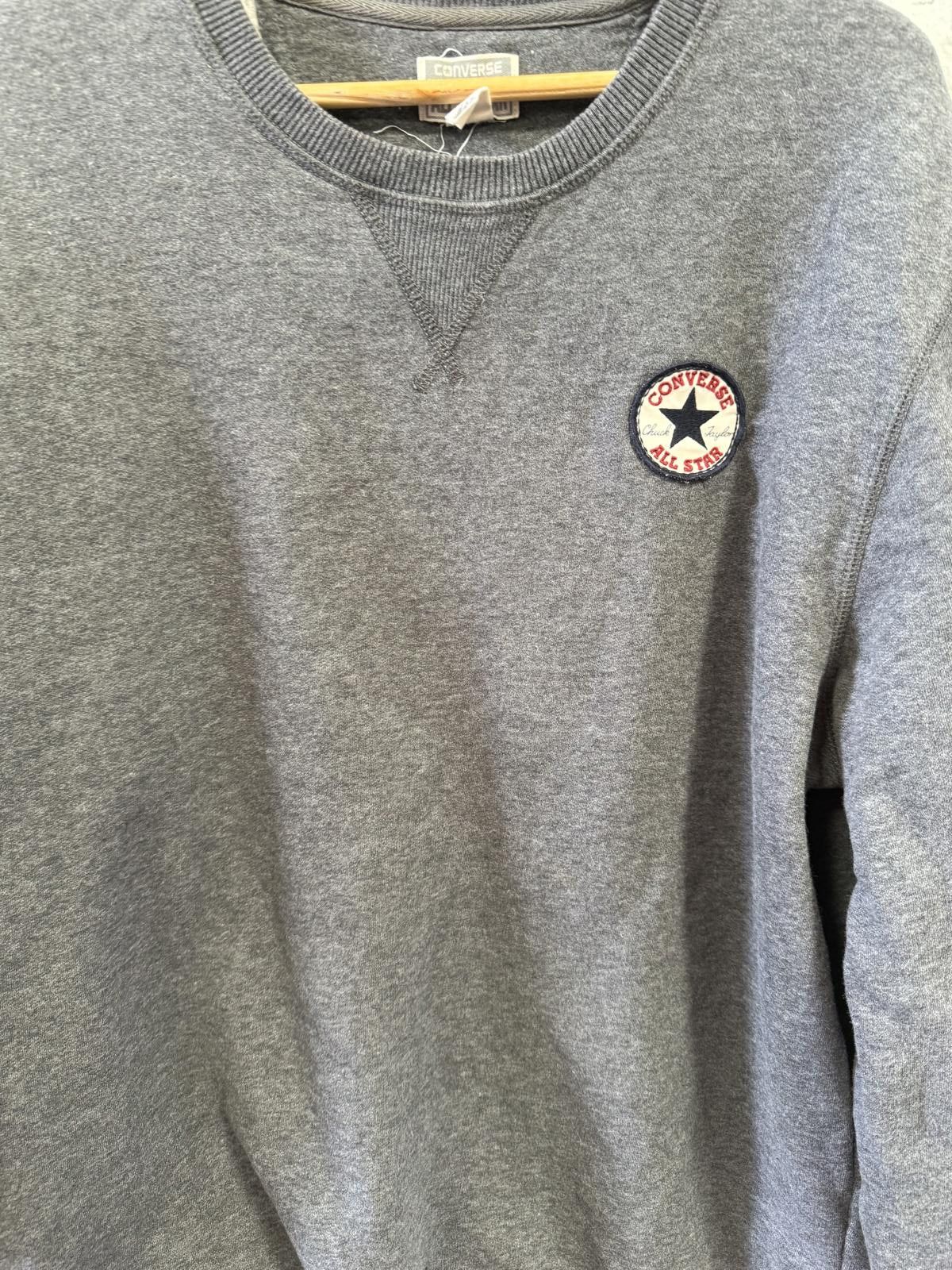 Converse Converse All Star Men's Gray Crewneck Sweatshirt Size XL Size US XL / EU 56 / 4 - 4 Thumbnail