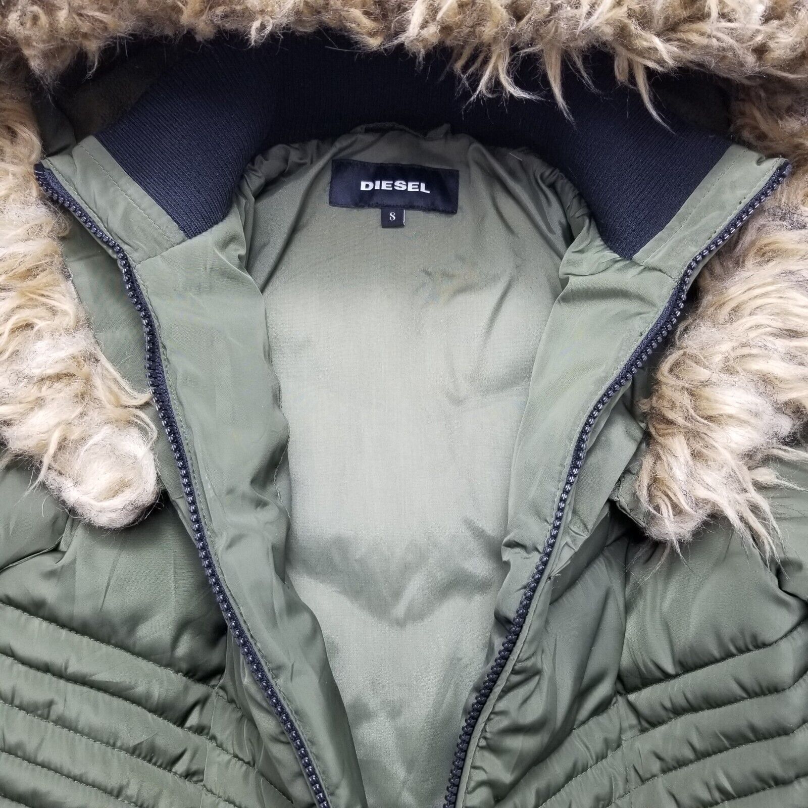 Diesel Diesel Puffer Jacket Womens 8 Full Zip Removable Hoodie Size M / US 6-8 / IT 42-44 - 6 Thumbnail