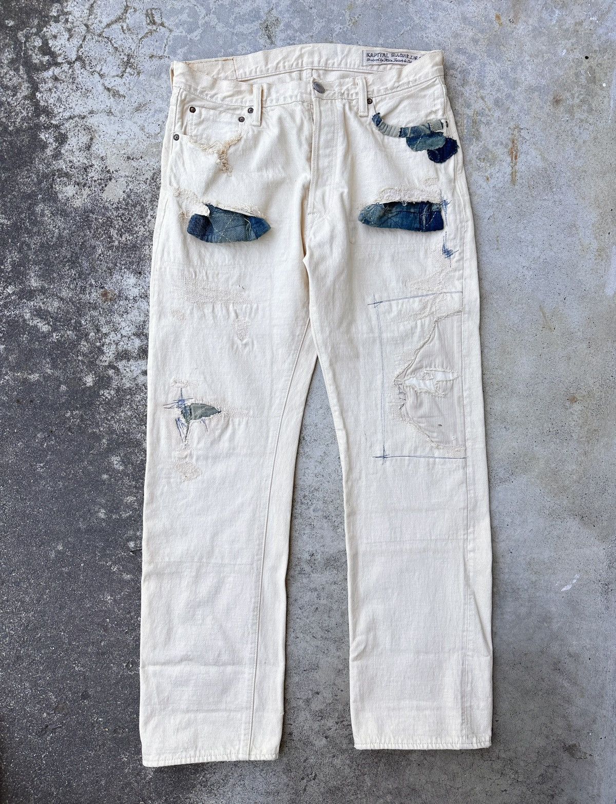 Kapital Kountry 2012 Kountry Selvedge Buckleback Boro Denim Patchwork jean Size US 34 / EU 50 - 2 Thumbnail