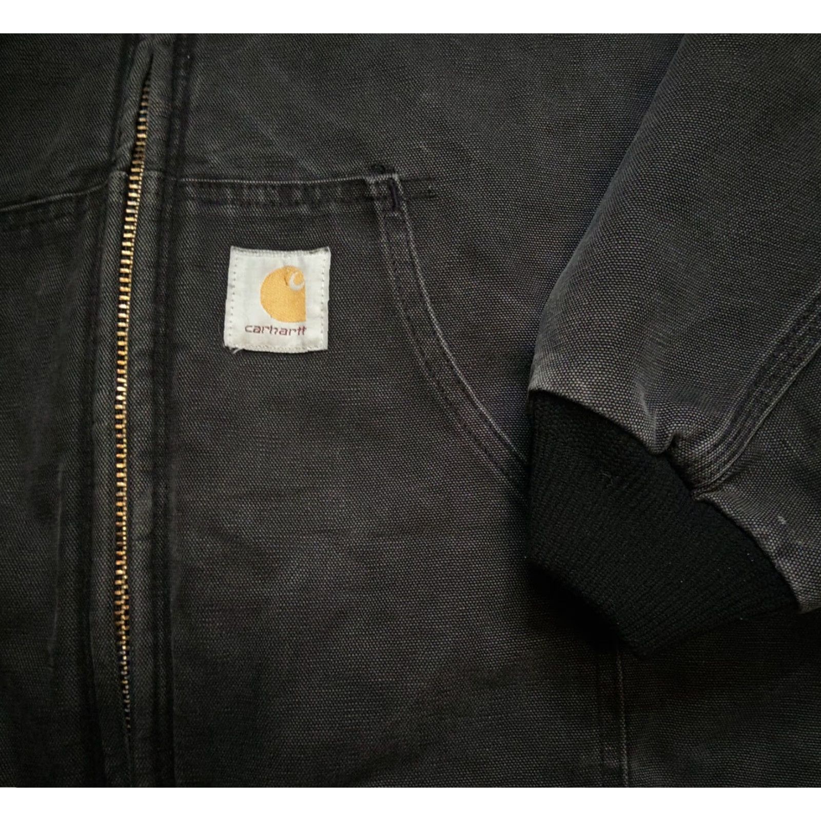 Carhartt VINTAGE Carhartt Jacket Mens 3XLT Black Hooded Full Zip Duck Active Lined USA Bomber Jacket Size US XXL / EU 58 / 5 - 5 Thumbnail