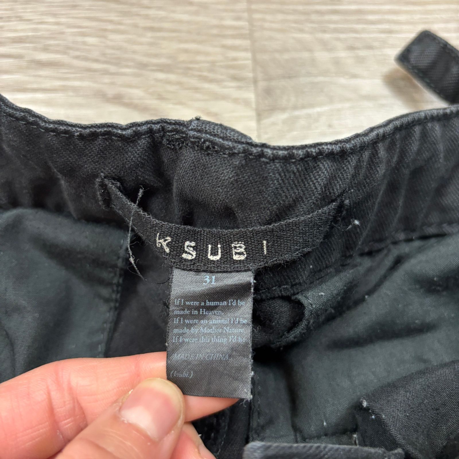 Ksubi Ksubi Kraft Cargo Black Pants Men's 31x26 Streetwear Skater Size US 31 - 6 Thumbnail