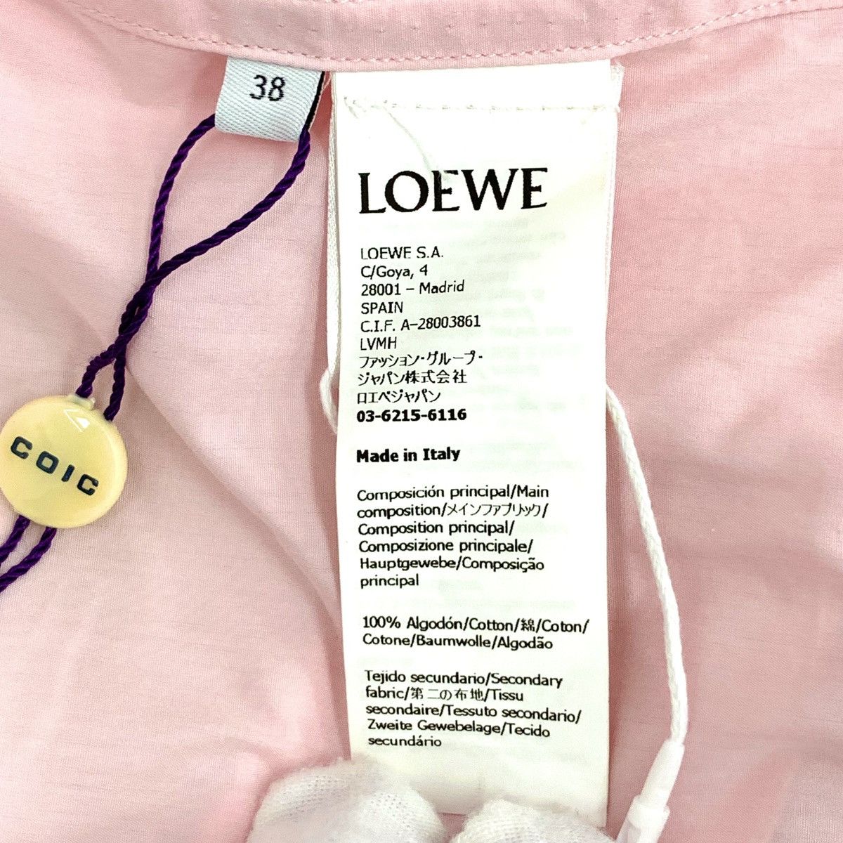 Loewe Loewe Collection Pink Long Sleeve Shirt K26WX Size M / US 6-8 / IT 42-44 - 7 Thumbnail