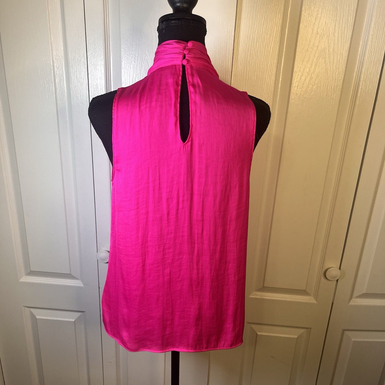 Other Naked Zebra Tank Top Sz S Hot Pink Twisted High Neck Barbie Size S / US 4 / IT 40 - 6 Thumbnail