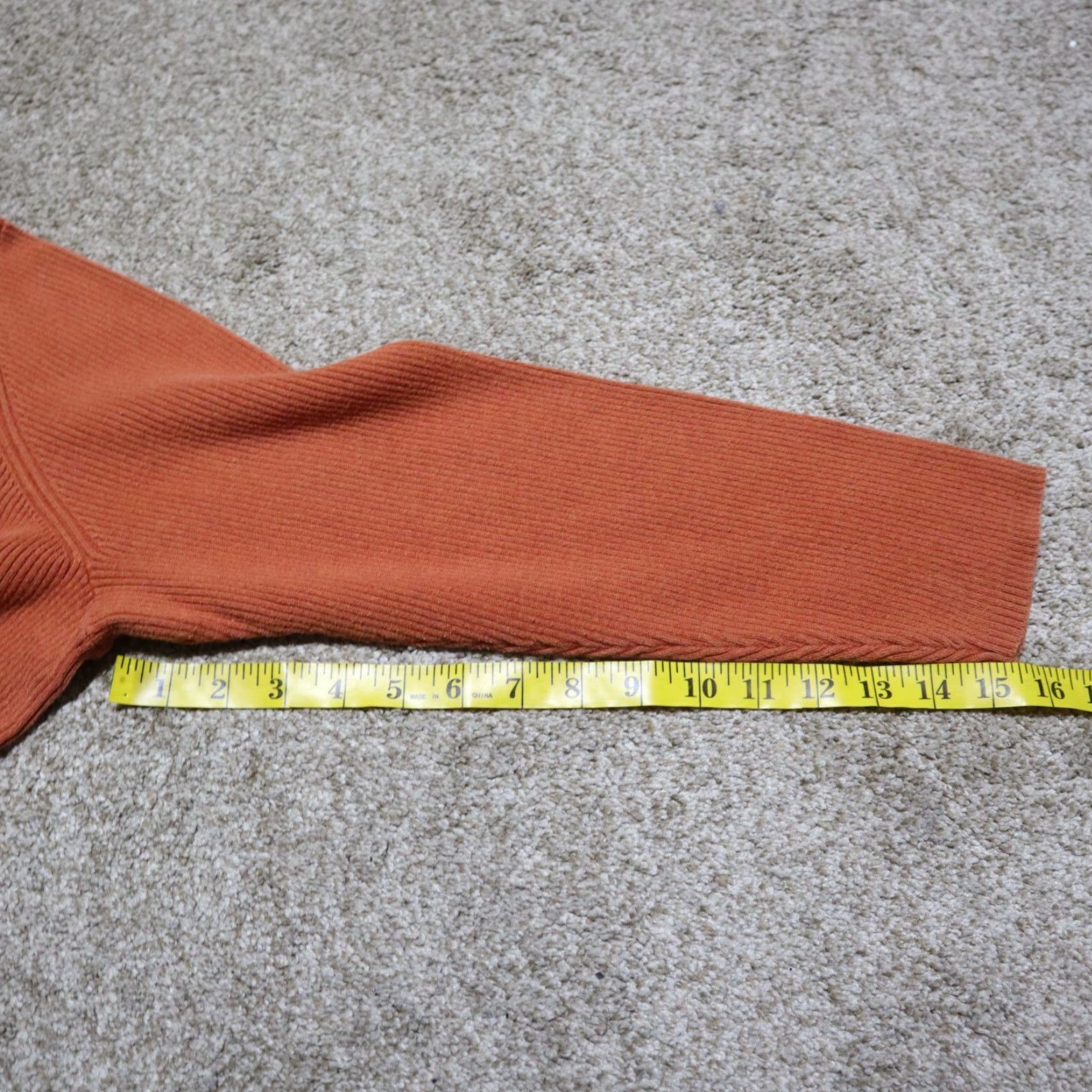 Vintage Lane Bryant Orange Pullover Sweater Long Sleeve Adult Women's Plus Size 22 / 24 Striped Tunic Scoop Neck Womens Size 4XL / US 24-26 - 7 Thumbnail