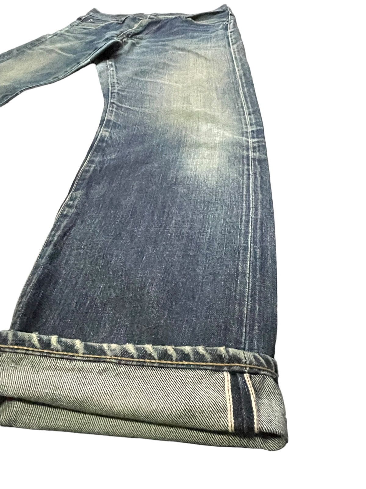 Japanese Brand × Vintage Vintage Blue Way Selvedge Distresed Denim Size US 33 - 4 Thumbnail