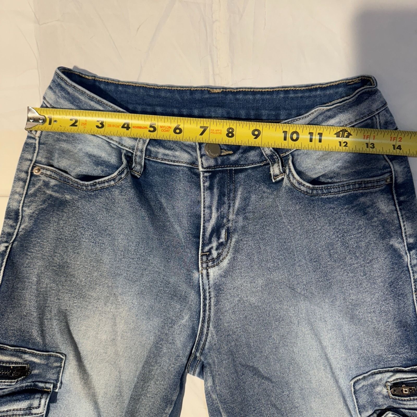 Other Y2K Skate Cargo Jeans Womens 26X29 Blue Straight Wide Leg Sk Size 26" / US 2 / IT 38 - 4 Thumbnail