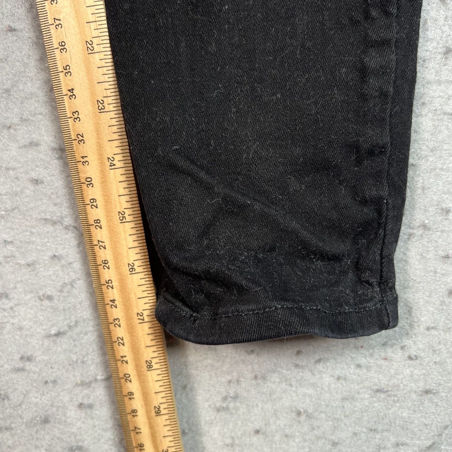 Vintage Sneak Peek Jeans Womens 5 Skinny Distressed Black Made In USA Denim Cotton Blend 30 in Waist 27 in Inseam Size 27" / US 4 / IT 40 - 4 Thumbnail