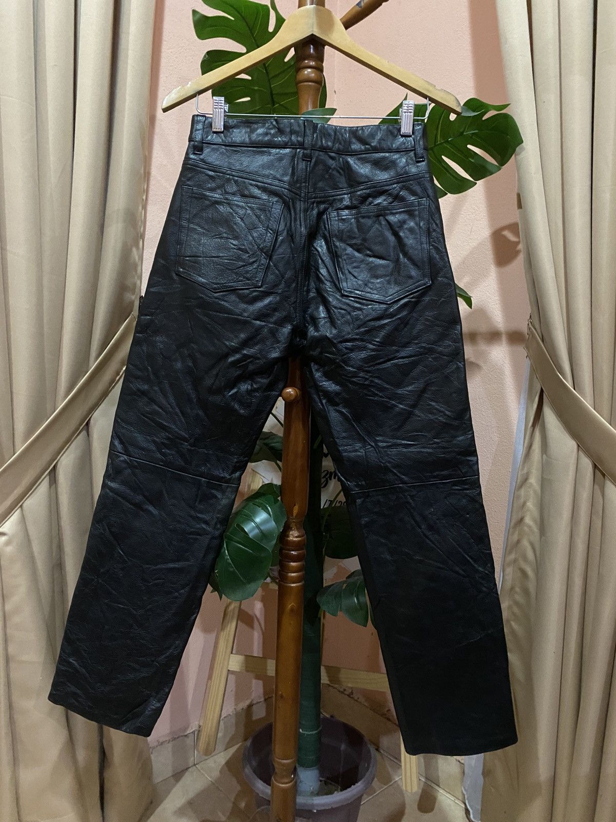 Genuine Leather Vintage WIND ARMOR Nichiwa Black Genuine American Leather Size US 27 - 10 Thumbnail