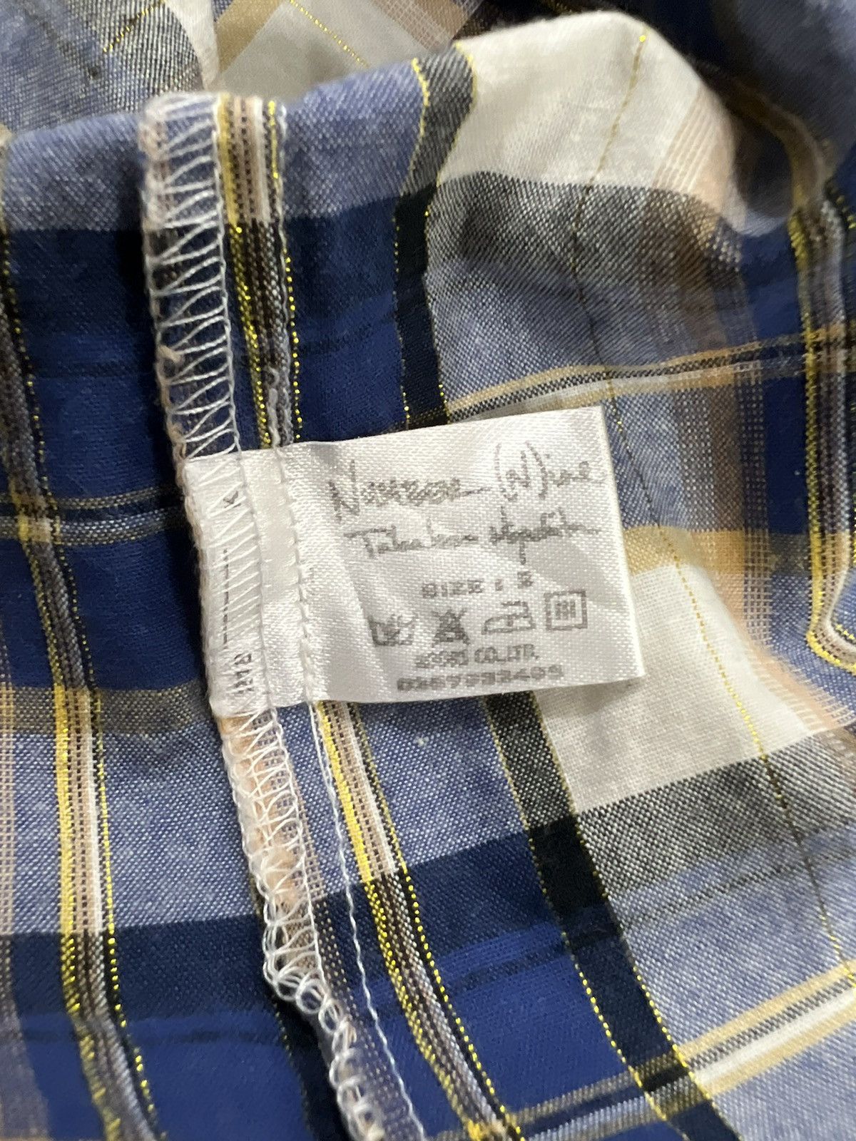 Number (N)ine OG Number Nine Beautiful Shadow Plaid B/D Western Shirt Size US M / EU 48-50 / 2 - 8 Thumbnail